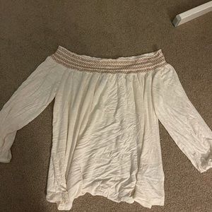 Off the shoulder fancy long sleeve shirt